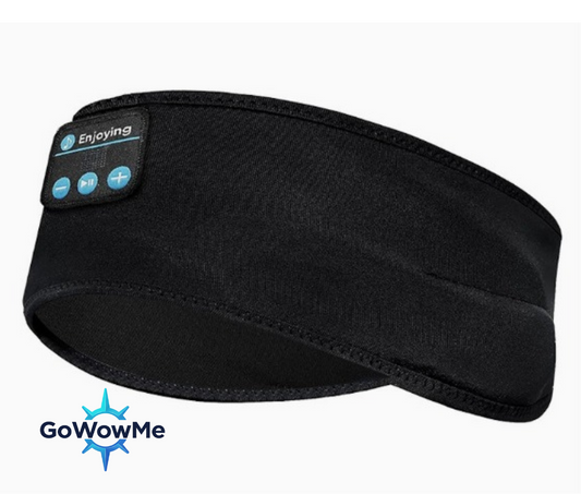 Bluetooth Sleep Headphones & Sports Headband | 3-in-1 Ultra-Soft Wireless Music Mask for Sleeping, Running & Yoga | GoWowMe