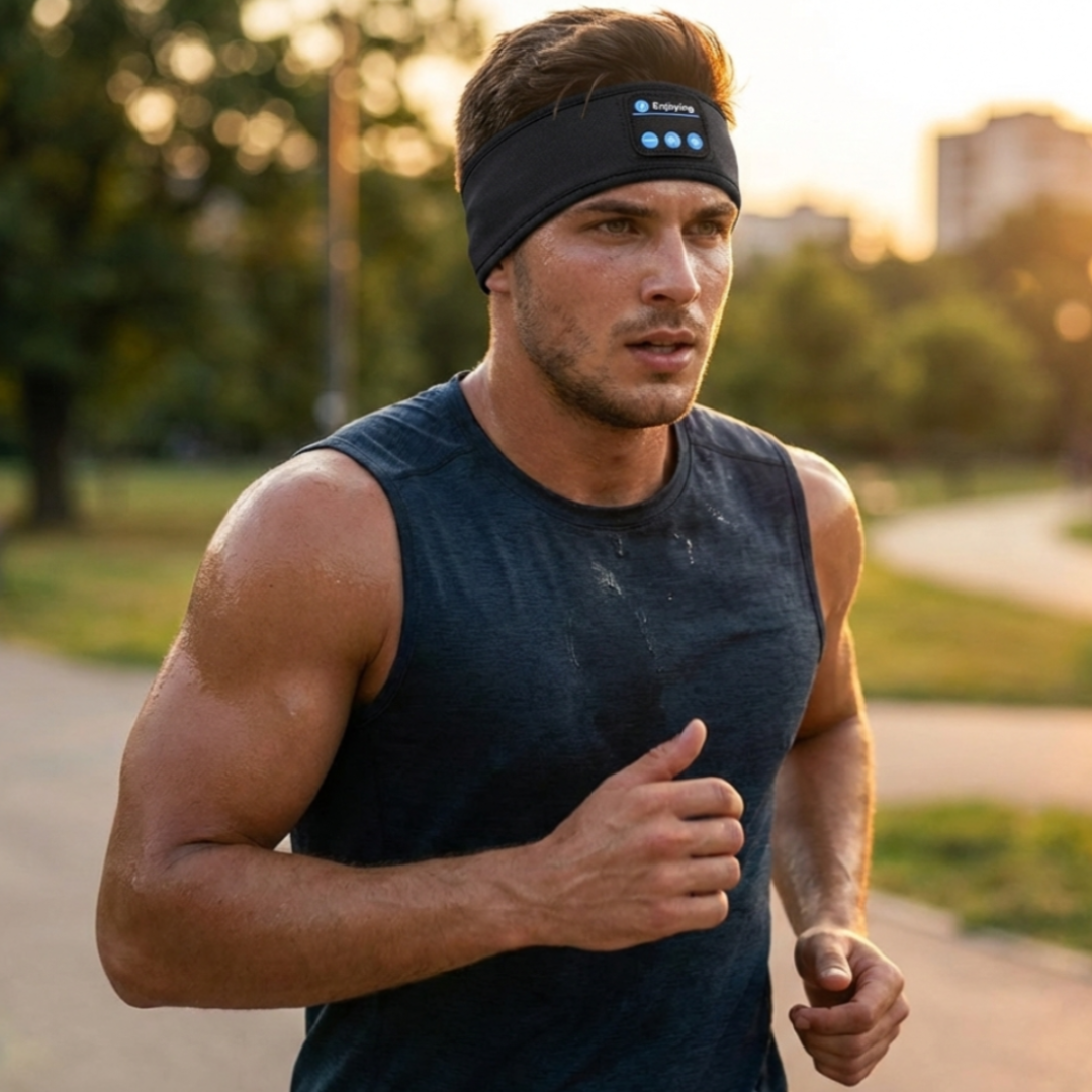 Bluetooth Sleep Headphones & Sports Headband | 3-in-1 Ultra-Soft Wireless Music Mask for Sleeping, Running & Yoga | GoWowMe